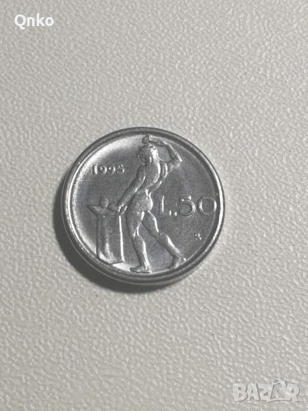 Италия, 50 лири 1995, Европа, Америка, Азия, Африка, снимка 1