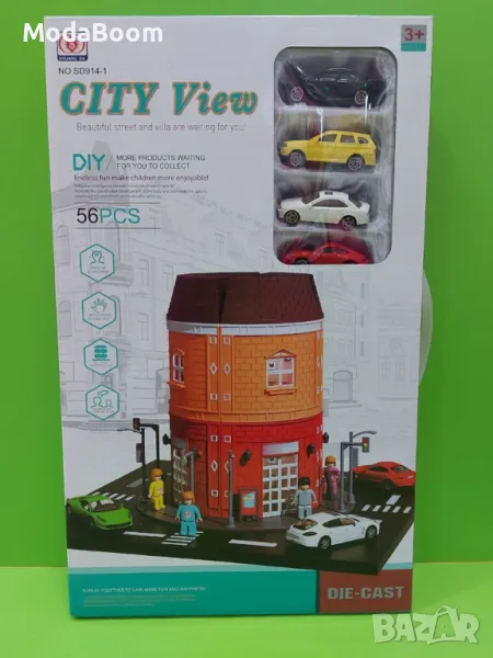 Град Комплект с 4 автомобила за деца над 3 години, снимка 1