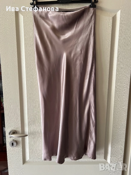 Нова дълга елегантна пола сатен сатенена трапец тип русалка , снимка 1