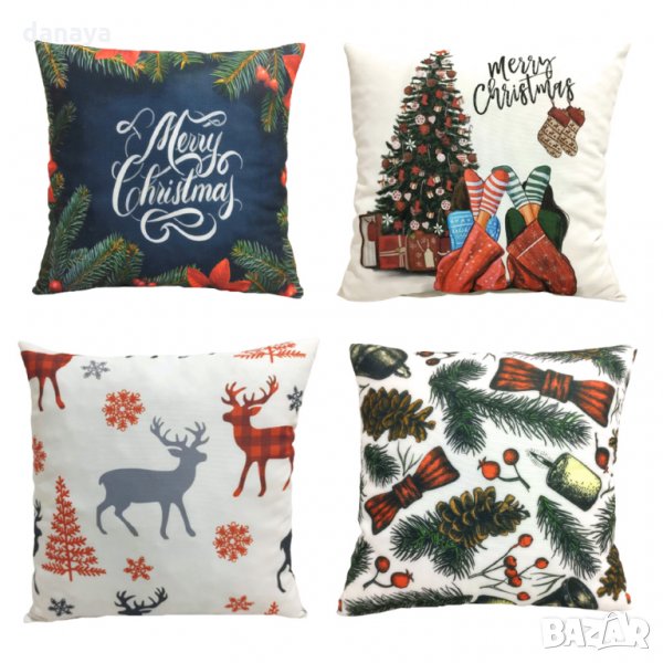 2543 Декоративна коледна възглавница 38x38cm, различни модели, снимка 1