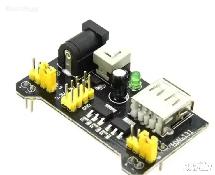 MB102 Breadboard Захранващ модул 3.3V / 5V, снимка 1
