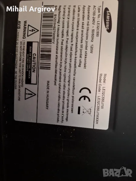 SAMSUNG LE32C550J1WXXH/P3237F1_ASM/PSLF211401A/T460HW03 VF CTRL BD, снимка 1