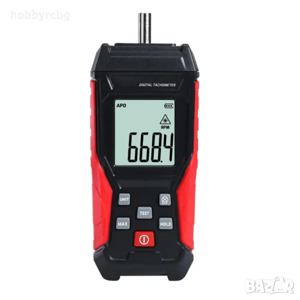 TA500C Контактен и безконтактен тахометър за автомобили, машини и др., снимка 1