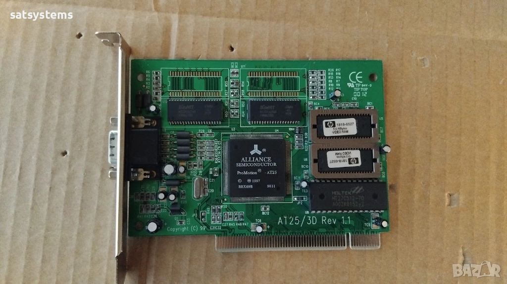 Видео карта Alliance Semiconductor ProMotion AT25/3D 2MB PCI, снимка 1