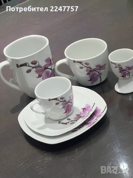 Сет за закуска орхидея Germany порцелан, снимка 1