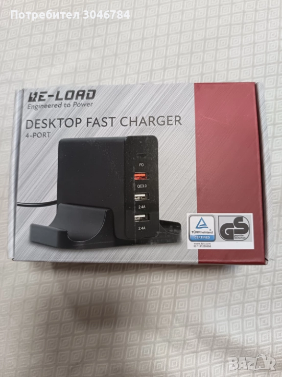 Настолно бързо зарядно устройство We-Load с 4 порта., снимка 1