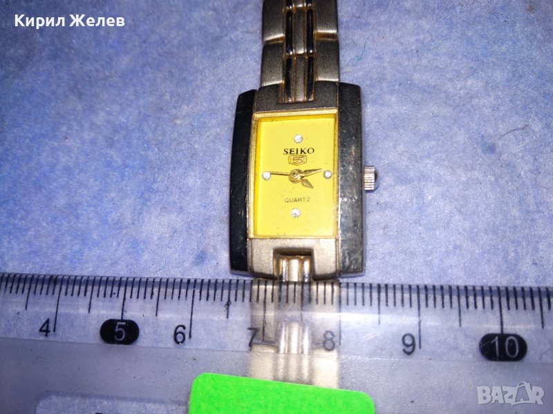 SEIKO 5 QUARTZ ЯПОНСКИ МАРКОВ ДАМСКИ КВАРЦОВ ЧАСОВНИК СЕЙКО 5 с ВЕРИЖКА 35525, снимка 1