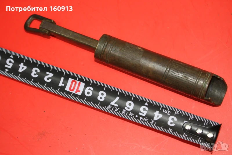 Османски балкански дозатор за барут за кремъчни капсулни пушки пищови., снимка 1