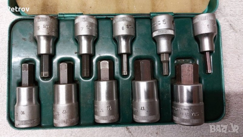 STAHLWILLE - 1/2" PROFI - 10 броя Инбуси/Шестограми 5 - 19 mm / ORIGINAL STAHLWILLE MADE IN GERMANY , снимка 1