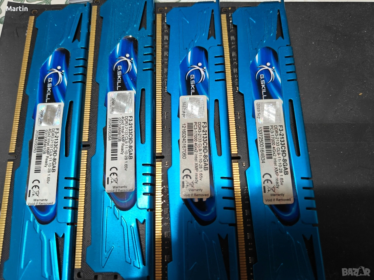 16GB (4x4GB) DDR3 2133MHz G.Skill Ares Blue, снимка 1