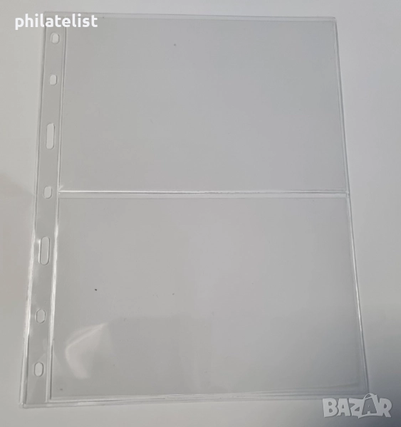 прозрачни резервни листи LUX за две картички 2C – 185x122 мм , опаковка от 10 броя - OPTIMA стандарт, снимка 1