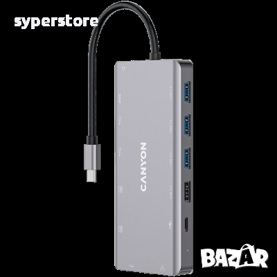 USB Хъб USB Преобразувател CANYON CNS-TDS12, 13-in-1 Multiport Docking Station , снимка 1