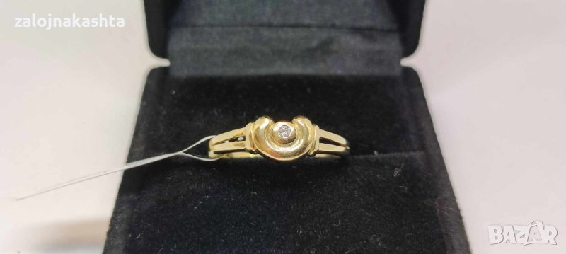Златен пръстен с Брилянт-2.05гр/14кр, снимка 1