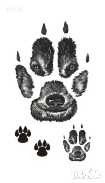 Животинска лапа лапи временна татуировка татос татус Tattoo, снимка 1