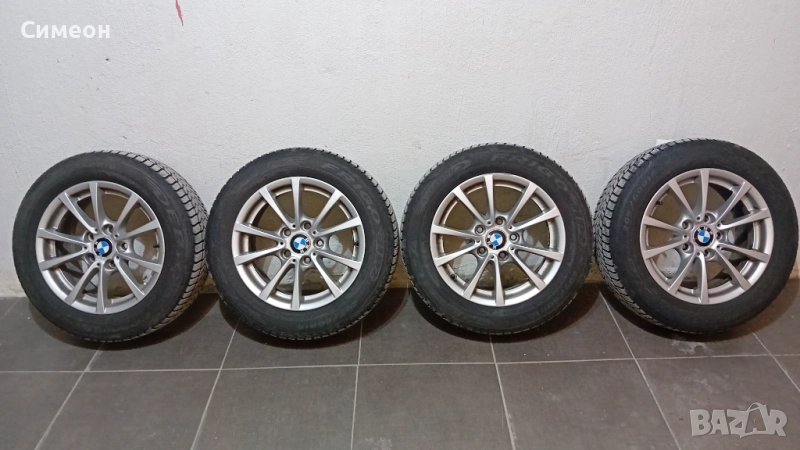 Оригинални джанти BMW 16" 7JX16 H2 със зимни гуми Debica Frigo HP2 8mm грайфер made in France., снимка 1