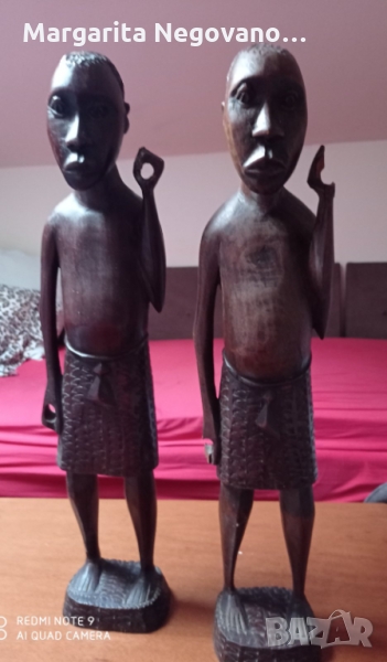 Африканци, изработени от абаносово дърво. , снимка 1