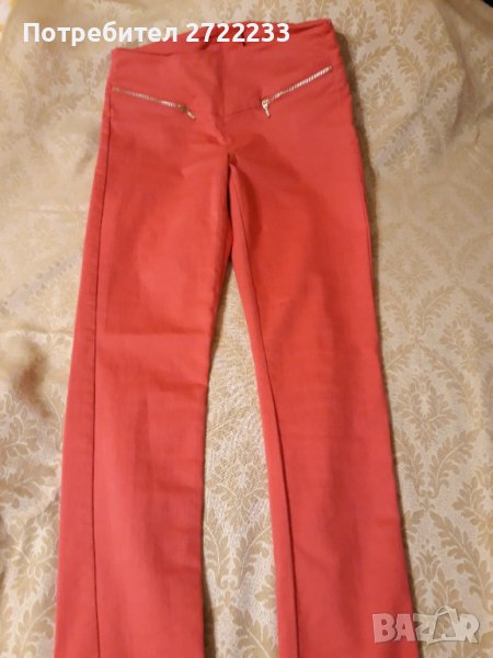 Оранжеви дамски дънки, снимка 1