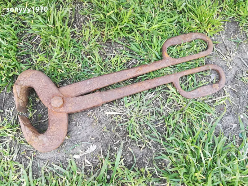 антики-стари ковашки клещи 36см 1204251651, снимка 1