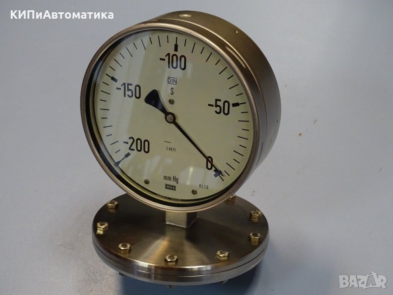 манометър Wika 1.4571 ф160 -200/0 mmHg, снимка 1