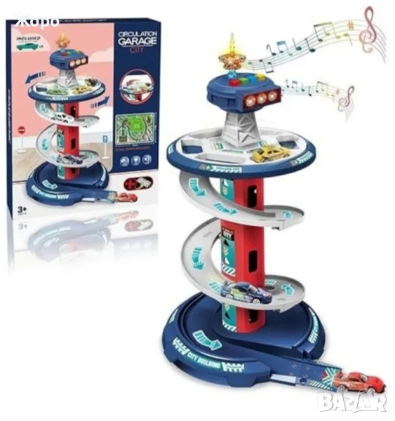 Писта, гараж, паркинг на бъдещето с 3 коли 058103, снимка 1