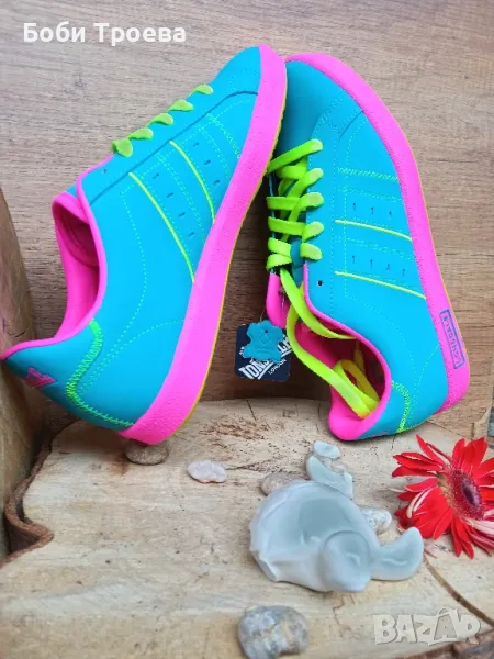 Дамски Lonsdale Кожени Маратонки Leyton Leather, снимка 1