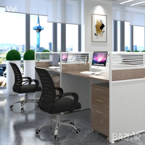 Въртящ се офис стол - регулируема височина и ергономични подлакътници, снимка 4 - Други стоки за дома - 53622159