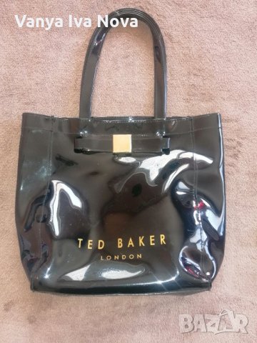 Ted Baker черна лачена чанта , снимка 1 - Чанти - 35669438