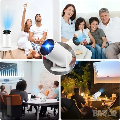 Преносим мини смарт проектор niuniutab HY300 PRO, Android 11, Wi-Fi 6, Bluetooth 5.0, снимка 7 - Плейъри, домашно кино, прожектори - 56080054
