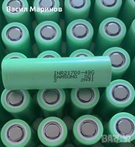 Продавам Li-Ion батерии Samsung INR21700-48G 4800mAh - 9.6A за велосипеди тротинетки и де, снимка 2 - Друга електроника - 41964348
