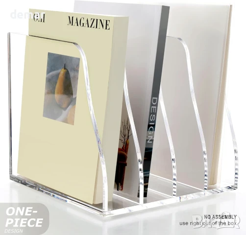 Акрилен органайзер за документи SANRUI, 4 вертикални отделения, снимка 4 - Други стоки за дома - 50445862