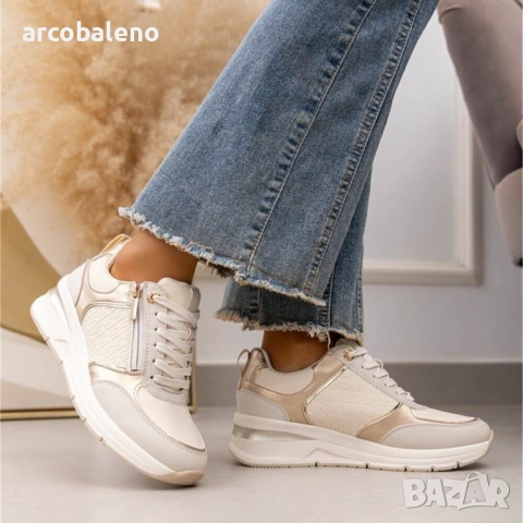 Дамски маратонки на платформа, 2цвята , снимка 2 - Маратонки - 53524375