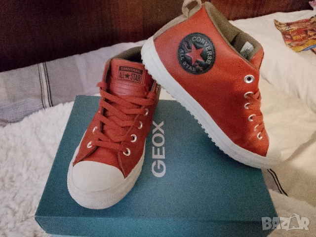 Кожени кецове Converse, снимка 5 - Кецове - 53756942