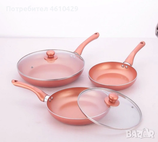Комплект от 3 керамични тигана за всяка кухня Migas ML-0015