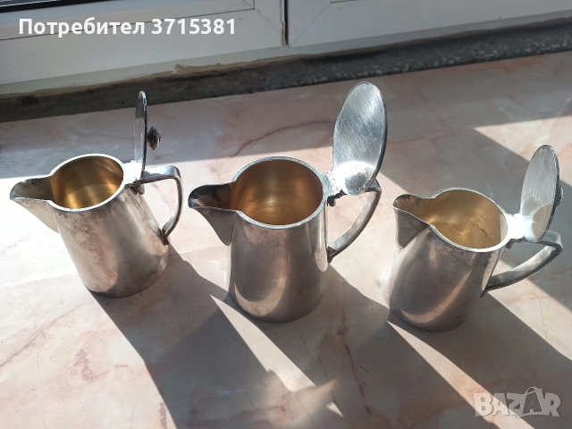 Лот посребрени канички- 3 броя, снимка 5 - Колекции - 53477828