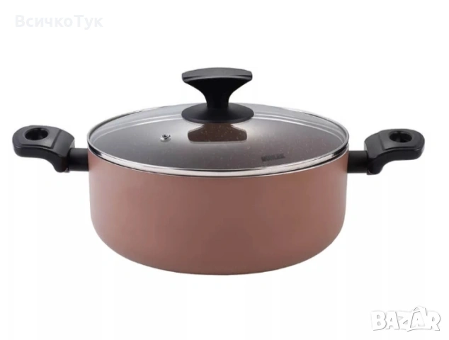 ✨Тенджера Muhler Kikka MR, 3.2L/4.5L/5.9L, Кафяв 