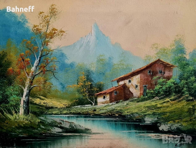 Горски пейзаж , снимка 2 - Картини - 51449202