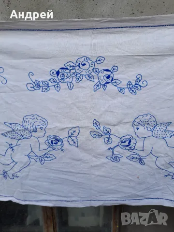 Старинен бродиран ковьор,покривка за стена #281, снимка 4 - Антикварни и старинни предмети - 47850983