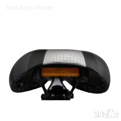 Седалка за колело, със стоп, 25*16,5см, черна/ сиво, снимка 3 - Аксесоари за велосипеди - 35889304