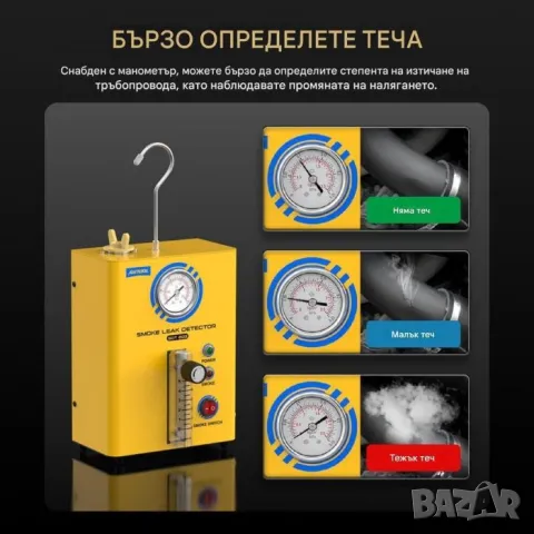 Машина за откриване на утечки с пушек | Димогенератор за автодиагностика, снимка 4 - Други машини и части - 50410586