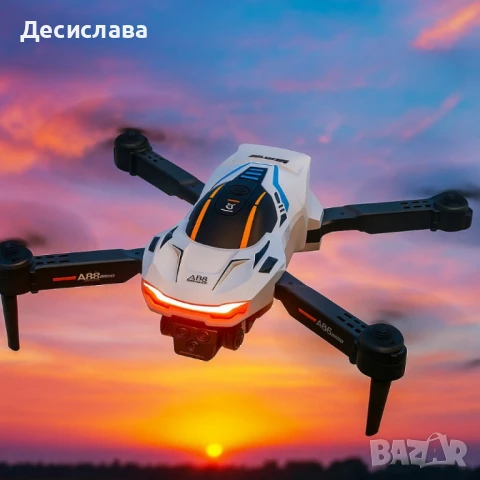 Сгъваем дрон A88 с двойна 1080P камера и интелигентни функции за управление, снимка 5 - Дронове и аксесоари - 51103032