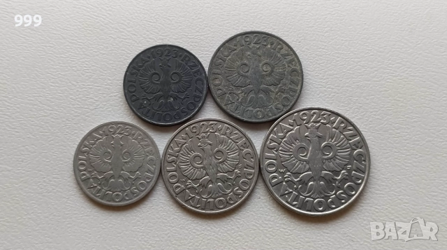 лот монети 1923 Полша - 5 броя, снимка 4 - Нумизматика и бонистика - 48442224