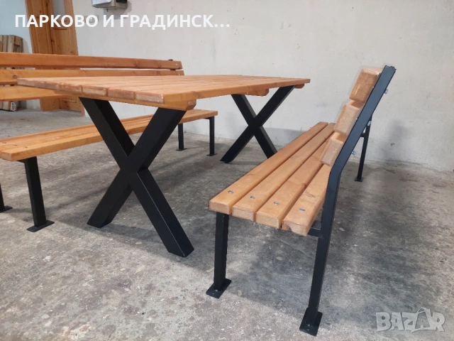 Комплект маса с 2 пейки,баварски комплект, снимка 9 - Маси - 53658025