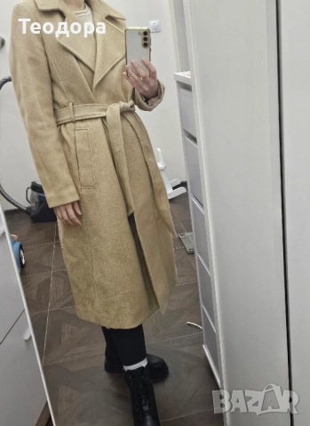 Палто H&M бежово размер 40 / M , снимка 5 - Палта, манта - 52748138