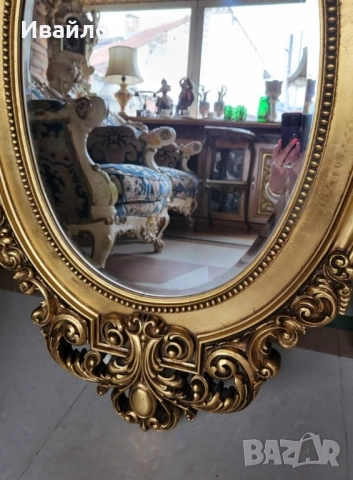 Италианско бароково огледало 056, снимка 4 - Огледала - 52393200