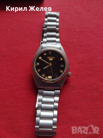 SEIKO 5 CRISTAL WATER PROOF КОЛЕКЦИОНЕРСКИ МОДЕЛ МЪЖКИ ЧАСОВНИК КЛАСИЧЕСКИ 26784, снимка 6 - Мъжки - 38704408