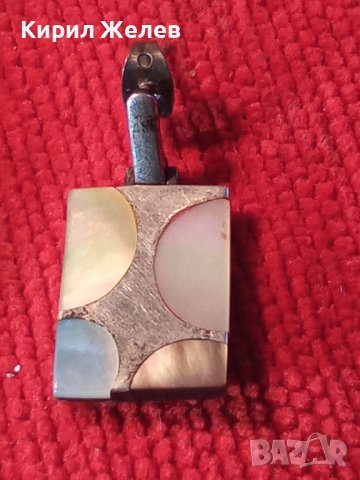 СТАРА КРАСИВА СЕДЕФЕНА СРЕБЪРНА АРТ ДЕКО ОБЕЦА СРЕБРО 925 АНГЛИЯ ИНКРУСТИРАНА с КРАЛСКИ СЕДЕФ 28834