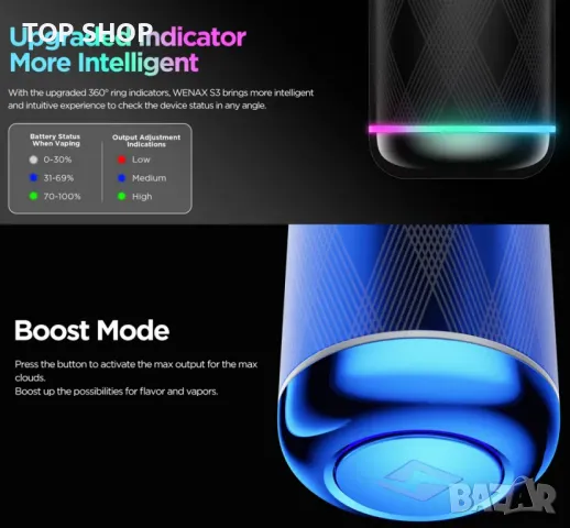 Geekvape Wenax S3 Vape Pen Kit 1100mAh 2ml, снимка 3 - Електронни цигари - 48500172