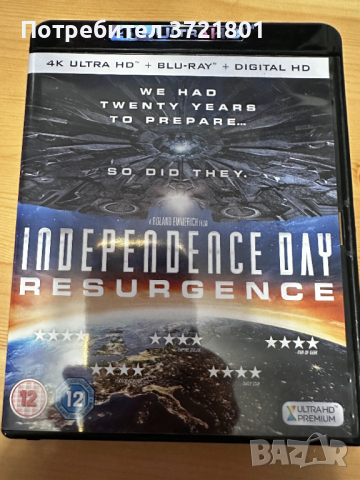 Independence Day: Resurgence 4K Blu-ray (4К Блу рей), снимка 1