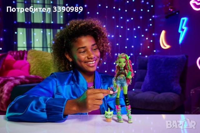 Чисто нова кукла Monster High Venus McFlytrap (Plant-monster серия), снимка 3 - Кукли - 52379984