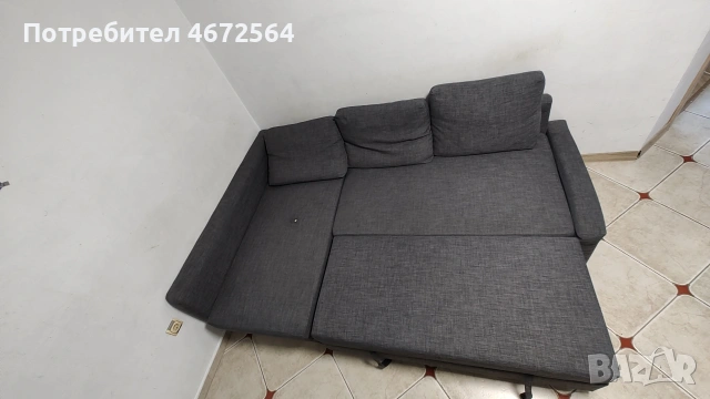 Ъглов разтегателен диван с ракла Икеа , снимка 5 - Дивани и мека мебел - 53347743